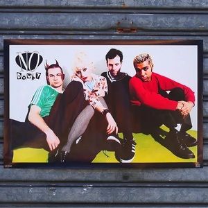 Vintage 90s No Doubt Poster Gwen Stefani Ska Rock Band Music Funky Wall Art Rare